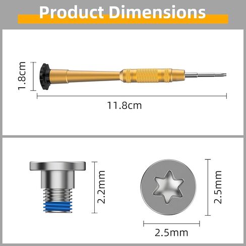 HiBloks Screwdriver and Screw Set for Ray-Ban Meta Wayfarer/Skyler/Headliner Gen 2 & Oakley Meta HSTN Eyeglass Temple Accessories, Includes 1Pc Screwdriver & 10Pcs Screws for Meta Gen 2 Smart Glasses in Kuwait