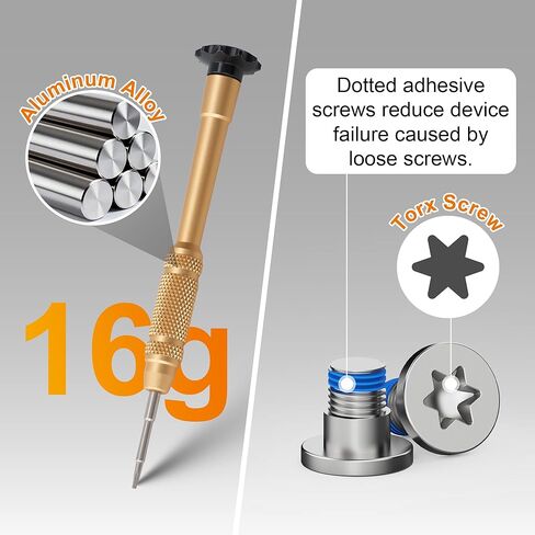 HiBloks Screwdriver and Screw Set for Ray-Ban Meta Wayfarer/Skyler/Headliner Gen 2 & Oakley Meta HSTN Eyeglass Temple Accessories, Includes 1Pc Screwdriver & 10Pcs Screws for Meta Gen 2 Smart Glasses in Kuwait