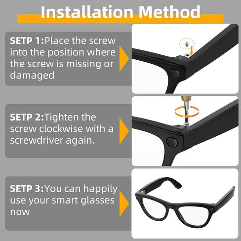 HiBloks Screwdriver and Screw Set for Ray-Ban Meta Wayfarer/Skyler/Headliner Gen 2 & Oakley Meta HSTN Eyeglass Temple Accessories, Includes 1Pc Screwdriver & 10Pcs Screws for Meta Gen 2 Smart Glasses in Kuwait