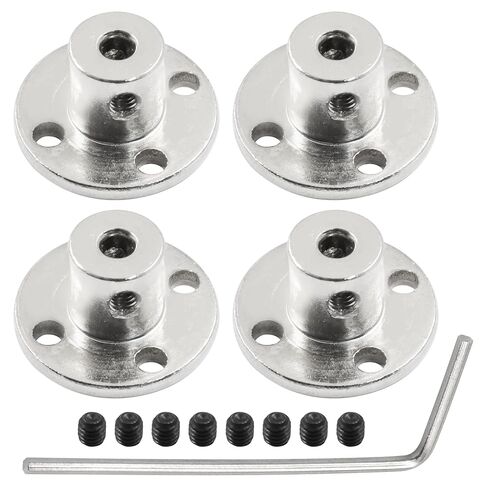 4pcs 8mm Flange Coupling Connector - Rigid Shaft Coupler with Set Screws & Wrench for RC Car, 3D Printer Motor & DIY Models in Saudi Arabia