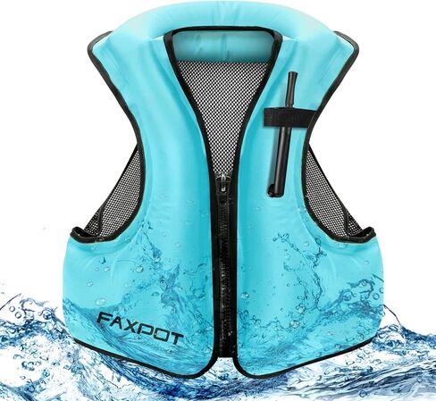Inflatable Snorkel Vest Adult, Snorkeling Vest for Men & Women, Portable Inflatable Swim Vest Jacket, for Snorkeling/Kayaking/Swimming/Boating in Saudi Arabia