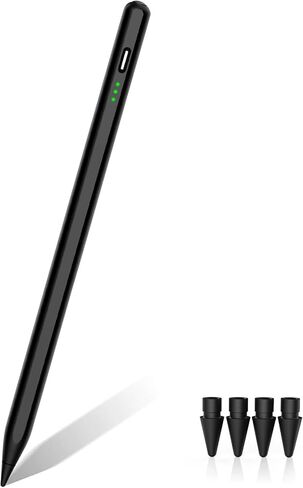 Pens Pen for iPad 2018-2024 ، 13 دقيقة مشحونة بالكامل ، قلم iPad لمعظم طرز iPad/iPad Pro/iPad Air/iPad Mini ، ورفض النخيل ، وحساسية الميل ، المغناطيسية in Kuwait