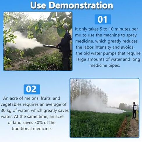 15L Electric Nebulizer for Gardens, Pulse Jet Thermal Fogger, 360° Multi-Directional Sprayer for Indoor/Outdoor Disinfection, Perfect for Farmland and Pesticide Application in Kuwait