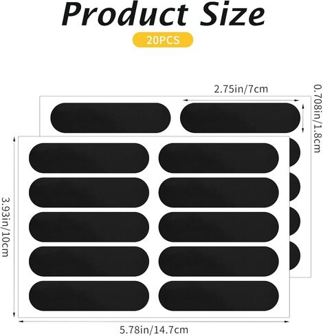 20PCS Black Reflective Tape, Reflective Stickers for Helmet, Night Visibility for Motorcycle Helmet Bike Scooter (Blsck) in Saudi Arabia