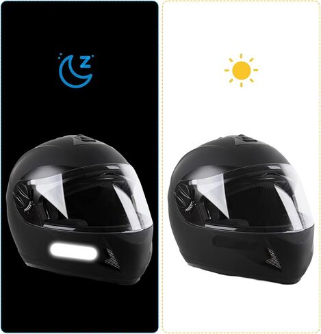 20PCS Black Reflective Tape, Reflective Stickers for Helmet, Night Visibility for Motorcycle Helmet Bike Scooter (Blsck) in Saudi Arabia