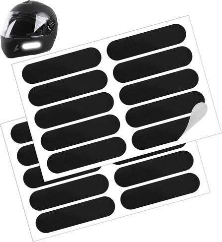 20PCS Black Reflective Tape, Reflective Stickers for Helmet, Night Visibility for Motorcycle Helmet Bike Scooter (Blsck) in Saudi Arabia
