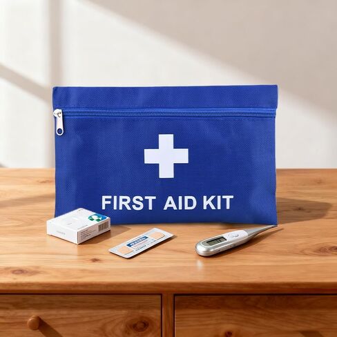 Medicine Bag First Aid Kit Empty Medicine Pouch Pill Pocket Mini Travel First Aid Bag Outdoor Hiking Survival Supplies Portable Blue Small Bags Family Emergency Medical Kit Waterproof Oxford Pouch in Saudi Arabia