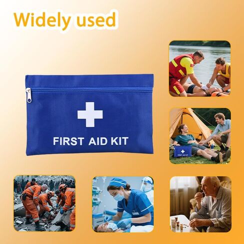 Medicine Bag First Aid Kit Empty Medicine Pouch Pill Pocket Mini Travel First Aid Bag Outdoor Hiking Survival Supplies Portable Blue Small Bags Family Emergency Medical Kit Waterproof Oxford Pouch in Saudi Arabia