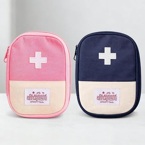 2PCS Travel First Aid Pouch, 6X4.5'' Portable Empty Mini First Aid Kit Bag, Waterproof Emergency Medical Organizer Pouch for Home, Office, Car, Hiking, Camping, Backpacking & Outdoor Survival Gear in Saudi Arabia