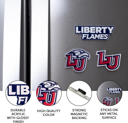 Desert Cactus Liberty University Acrylic Magnet 3 Pack LU Flames Decorative Design Officially Licensed (Magnet Set A) in Saudi Arabia