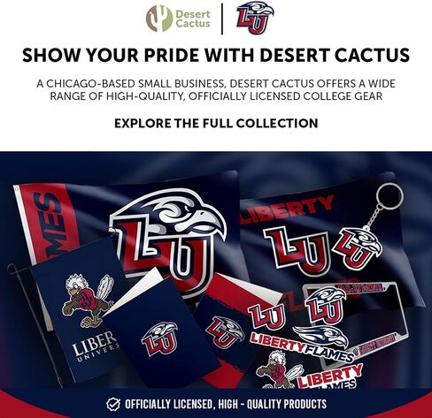 Desert Cactus Liberty University Acrylic Magnet 3 Pack LU Flames Decorative Design Officially Licensed (Magnet Set A) in Saudi Arabia