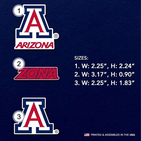 Desert Cactus University of Arizona Acrylic Magnet 3 Pack UA Wildcats Decorative Design Officially Licensed (Magnet Set A) in Saudi Arabia