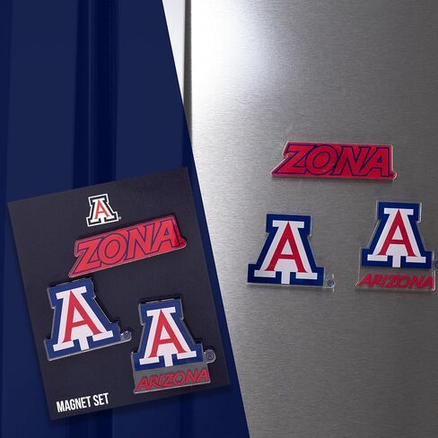 Desert Cactus University of Arizona Acrylic Magnet 3 Pack UA Wildcats Decorative Design Officially Licensed (Magnet Set A) in Saudi Arabia