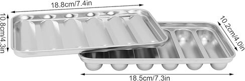 Sausage Mold with Lid, 304 Stainless Steel Hot Dog Mold Homemade 6-Cavity Cooking Steaming Sausage Baking Mold Tool for Homemade Hotdog Food Supplement in Kuwait