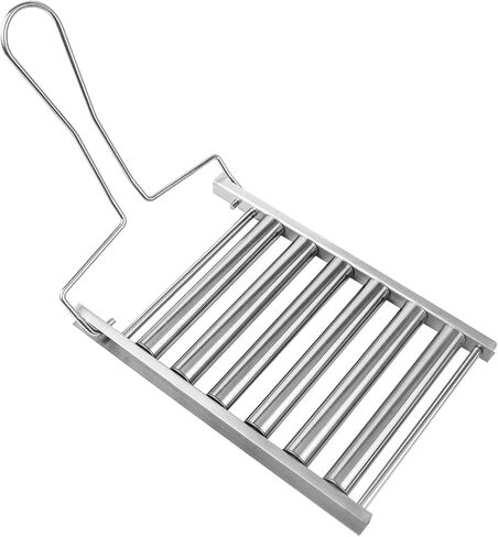 VinBee بكرة هوت دوج كبيرة من الفولاذ المقاوم للصدأ هوت دوج السجق الأسطوانة رف شواء السجق الأسطوانة رف هوت دوج الأسطوانة لشواء الكلاب الساخنة المطبوخة بالتساوي (كبير) in Kuwait