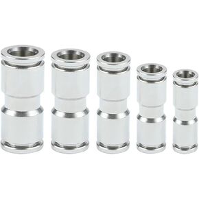 Air Hose Quick Connect Adapter, 5PCS PU 4-12mm Brass Metal Air Tube Hose Pipe Fitting Quick Release Connection Connector(PU4-4) in Saudi Arabia