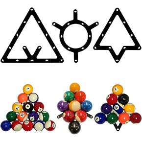 3PCS Magic Ball Rack Sheet Billiards Ball Holder, Pool Balls Rack Set Magic Balls Rack Sheet Triangle Rack Pool Cue Accessories for 8-Ball, 9-Ball & 10-Ball Billiard Games, Triangle Cue Accessorie in Saudi Arabia