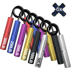 Grip Strength Trainer Set,50-300LB Hand Grip Strengthener,Hand Forearm strengthener 6 Pack, Workout equipment,Strength Training Exercisefor Hand Arm Forearm Wrist Finger in Saudi Arabia