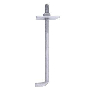 5/8" x 12" Concrete Anchor Bolts (10 Pack) L Shaped with Large Square Plate Washers, Hot-Dip Galvanized in Kuwait