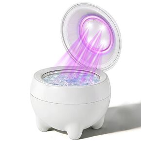 Ultrasonic Jewelry Cleaner Machine with Digital Timer, 5 Time Cleaning Modes, 50 Khz Sonic Jewelry Cleaner for All Jewelry Ring Eyeglass Etc, White in Saudi Arabia