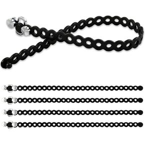 Modular Straps (4-Pack), Heavy Duty Silicone Gear Tie, EDC Multi-Tool Strap for Camping, Travel & Outdoor Survival（Black） in Kuwait