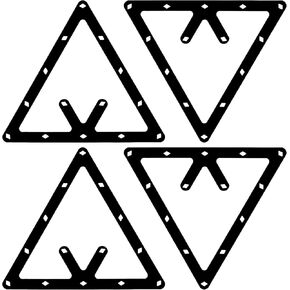 Magic Ball Rack Set - 4 Pcs Billiards Triangle Rack Holder for 8-Ball, 9-Ball, 10-Ball & Snooker, Flexible Ball Rack Sheet Billiards Balls Holder Triangle Cue Accessorie in Saudi Arabia