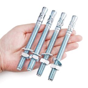 10 Pcs 1/2" x3-1/4 Wedge Anchors Zinc Coated for Heavy Duty Concrete Wall Anchor Cement Wall Base Bracket in Kuwait