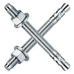 1/2" x 5-1/2" 50PCS Concrete Wedge Anchors,Heavy-Duty Cement Anchor Bolts with Zinc-Plated in Kuwait
