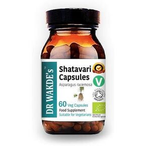 كبسولات شاتافاري من دكتور واكدي (الهليون العرقي) | 60 كبسولة نباتية | ملحق الايورفيدا | نباتي | عشبي 100% وطبيعي بالكامل in Kuwait