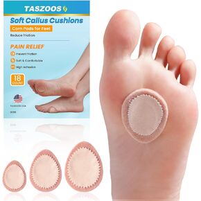 Corn & Callus Cushion Pads - 18Pcs Extra Thick Corn Pads for Feet - Self-Stick Adhesive Callus Cushions for Walking, Sport, Daily Use - Reduce Pressure and Friction from Shoes (Multi-Size) in Saudi Arabia