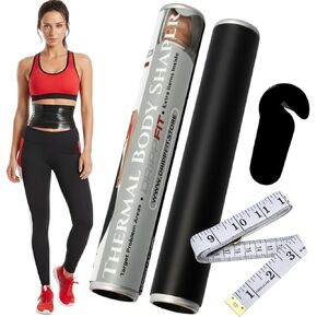 Osmotic Plastic Body Wrap Workout and Sweat Enhancer Stomach Body Film Applicator Power Wrap 60 Meters Black in Kuwait