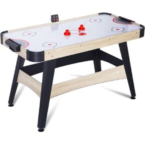58" Air Hockey Table, Arcade Powered Air Hockey Game Table with Powerful Motor, Digital LED Scoreboard, Hockey Table Gaming Set Includes 2 Pucks & 2 Pushers for Home Game Room in Kuwait
