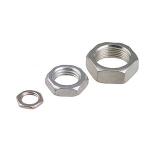Lock Nuts Kit, 20pcs Fine Thread Nut M8 M10 M12 M14 M16 White Zinc Hex Thin Nuts Lock Fastener(M12) in Kuwait