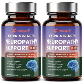 Alpha Lipoic Acid Neuropathy Supplements - with 600mg R-Alpha Lipoic Acid, NAC, ALC, Active Vitamin B12 B1 B2 B6, Magnesium - for Nerve Heath, Liver Detox, Antioxidant & Mental Support in Saudi Arabia