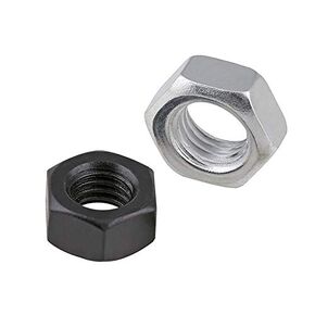 Lock Nuts Kit, 50pcs M2 M3 M4 M5 M6 Hex Nuts Nickel/Black Nickel Head Nut Carbon Steel Fastener(Black,M 3) in Kuwait