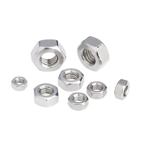 Lock Nuts Kit, 5/10/20PCSM5 M6 M8 M10 White Zinc Hex Nut Reverse Thread Nuts Rotate Left A2 Stainless Steel(20PCS-M 6) in Kuwait