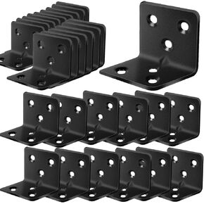 80Pcs Stainless Steel Angle Brackets,1.2" x 1.2" x 1.5" Wide Small Corner Brace for Joining Furniture, Heavy Duty 90 Degree L Shape Corner Bracket, Right Angle Bracket for Wood Cabinets Furniture in Kuwait