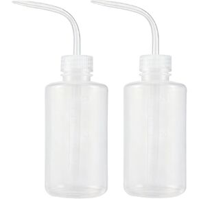 زجاجات غسيل 250 مل/500 مل/1000 مل زجاجة ضغط بلاستيكية مع ملصقات مقياس أدوات سقي للنباتات الداخلية وغسيل التنظيف، أبيض، مادة البولي إيثيلين (500 مل) in Kuwait