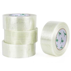 BOMEI PACK 4Rolls Reinforced Packing Tape, Heavy Duty Filament Fiber Strapping Tape 2inch, 5.5Mil x 60Yds, Total 240Yds in Saudi Arabia