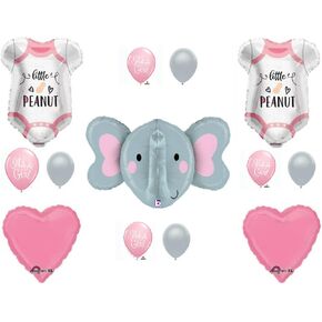 Baby Girl Elephant Peanut Baby Shower Balloons Decoration Supplies in Saudi Arabia