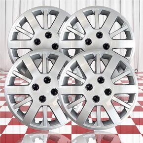 Set of 4 15" Screw-on Silver Hubcaps for Chevy Cobalt 2009-2010 in Kuwait