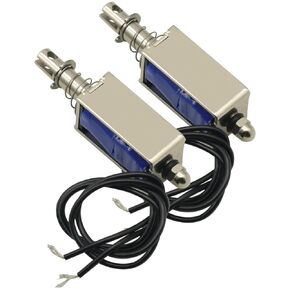 2PCS DC Solenoid 12V 300mA 5N/10mm Pull-Push-Type DC 12V Solenoid Electromagnet in Kuwait