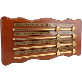 جهاز تسجيل ألعاب البلياردو الخشبي، ملحقات نادي البلياردو، مادة خشبية عالية الكثافة، لوحة تسجيل سنوكر ذات 4 مسارات، بني in Kuwait