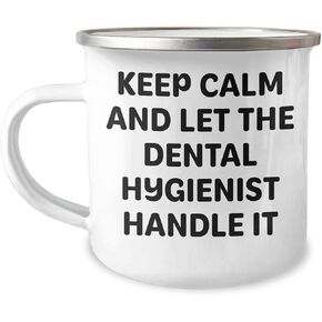 حافظ على الهدوء ودع أخصائي صحة الأسنان يتعامل معه، هدايا صحة الأسنان لعيد الحب، كوب التخييم للرجال والنساء in Kuwait