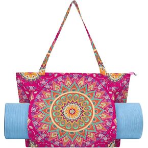 Mandala Yoga Mat Bag Large Yoga Bags and Carrier Fits All Your Stuff Yoga Tote Bags with Zipper Pocket Pilates Bag in Saudi Arabia