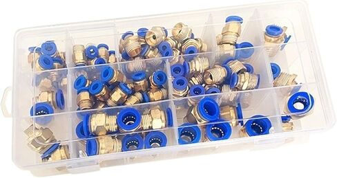Air Hose Quick Connect Adapter, 60pcs Boxed PC6 -PC10-02 Air Joint Connectors Tube Fittings Push in Quick Release Couplings in Saudi Arabia