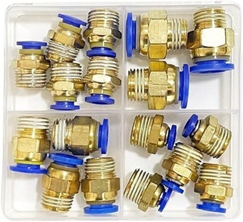 Air Hose Quick Connect Adapter, 60pcs Boxed PC6 -PC10-02 Air Joint Connectors Tube Fittings Push in Quick Release Couplings in Saudi Arabia