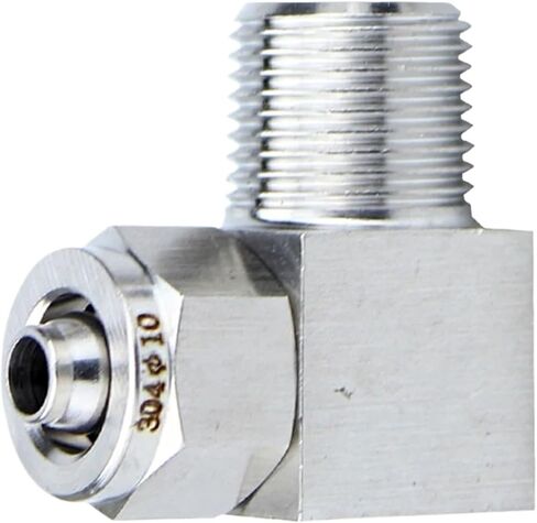 304 الفولاذ المقاوم للصدأ أنبوب مشترك هوائي مشترك القصبة الهوائية خرطوم سريع تشديد مشترك الزاوية اليمنى الكوع 1/8 ''1/4'' 3/8 ''1/2'' (PL12-04) in Kuwait