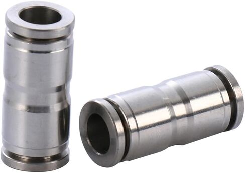 Air Hose Quick Connect Adapter, 1PCS 1/4" 3/8" 1/2" PU Tube Pneumatic Push In Quick Connector Release Air Fitting Plumbing(6.35mm SS304) in Saudi Arabia