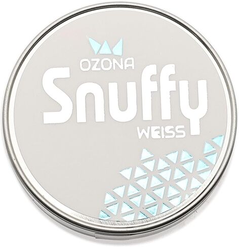 Ozona Snuffy Weiss من Pöschl - سكر العنب والمنثول العشبي، انفجار منعش من النعناع مع لمسة من الفاكهة، خالي من النيكوتين والمواد المضافة، 6 جم (مفرد) in Saudi Arabia